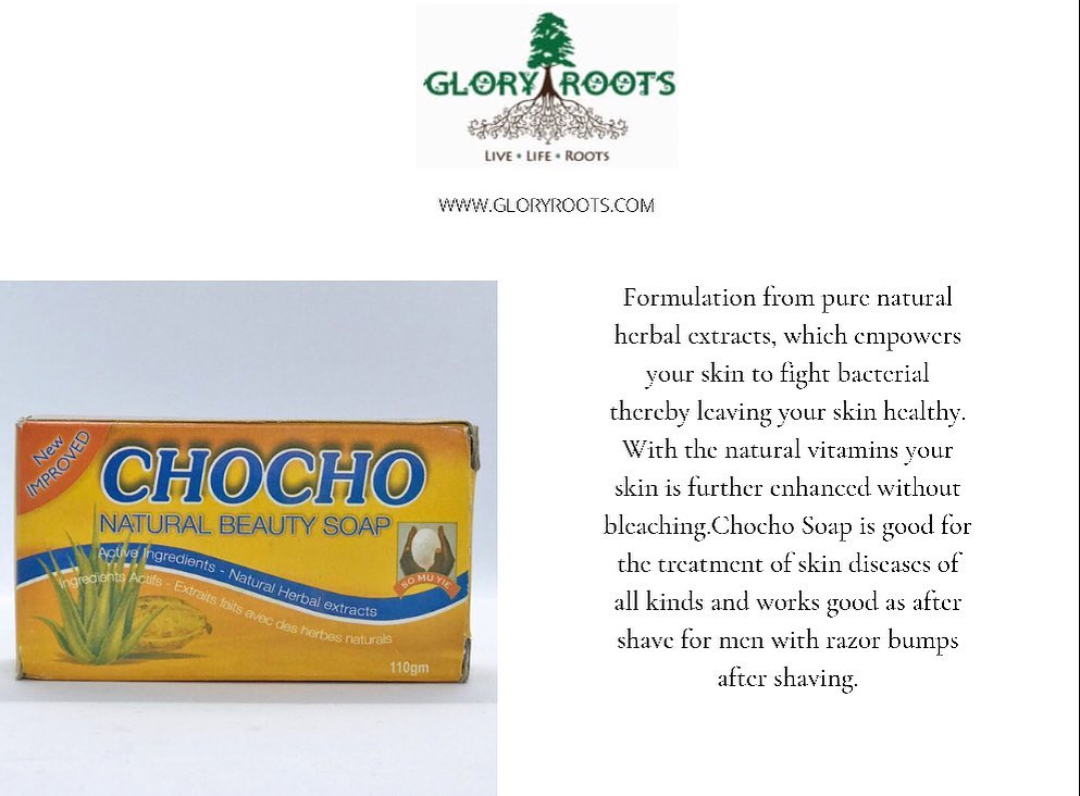 Chocho soap- shipping worldwide via GloryRoots.com #GloryRoots #chocho#soap#Remedies #Natural #Organic #Skin #Hair #Bitters #Creams #Wellbeing #Roots #Herbal #Ghana #Nigeria #IvoryCoast #Jamaica